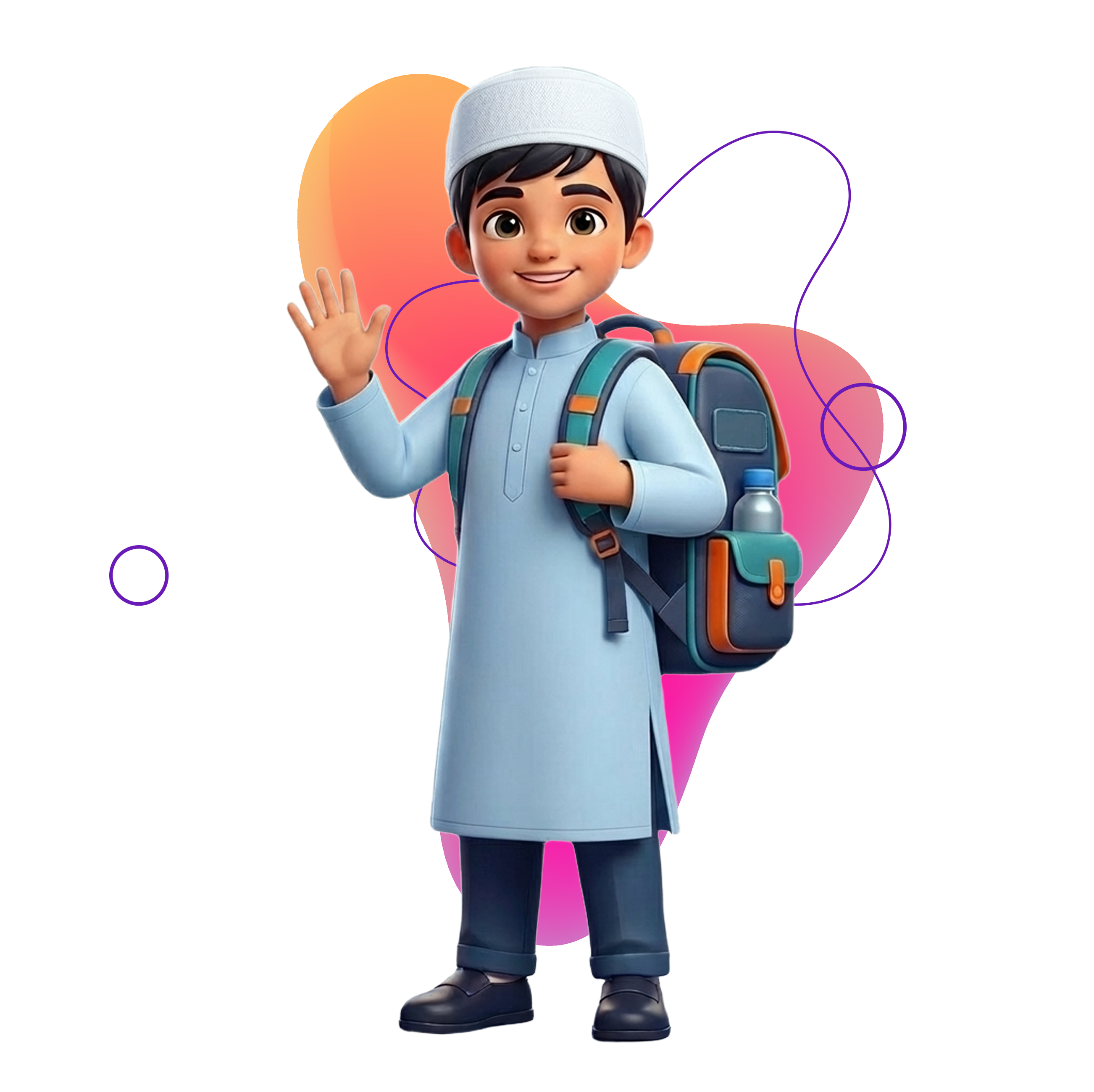 Student Waving